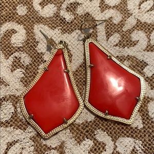 Red Kendra Scott Alexandra’s. Good condition